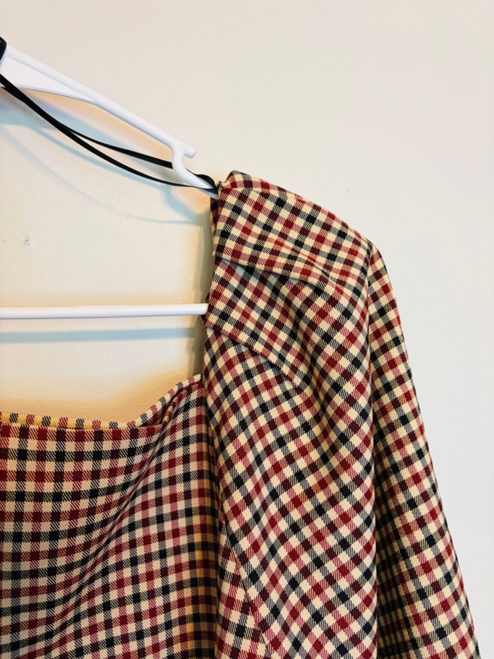 Zara Red, Black and Cream Gingham Mini Dress - Picture 5 of 8